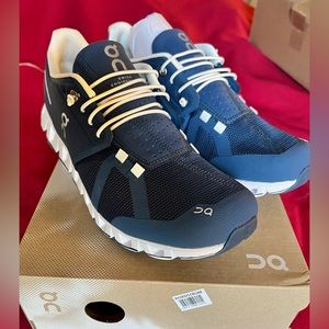 Women’s On Running Cloud 10 Denim and White